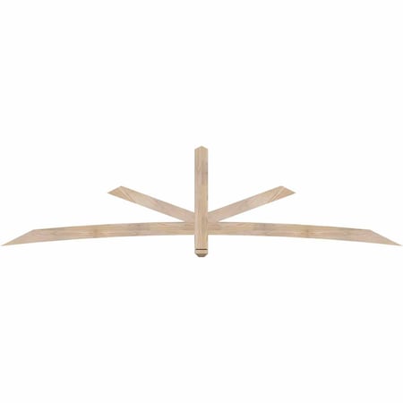 Ekena Millwork Alberta Smooth Timber Gable Bracket, Douglas Fir, 108"W x 27"H x 3 1/2"D x 3 1/2"F, 6/12 Pitch GBW108X27X0404ALB00SDF